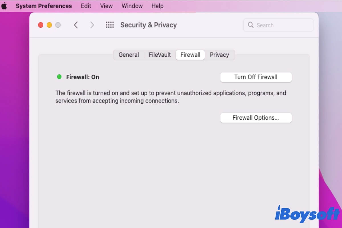 Overview of Mac firewall