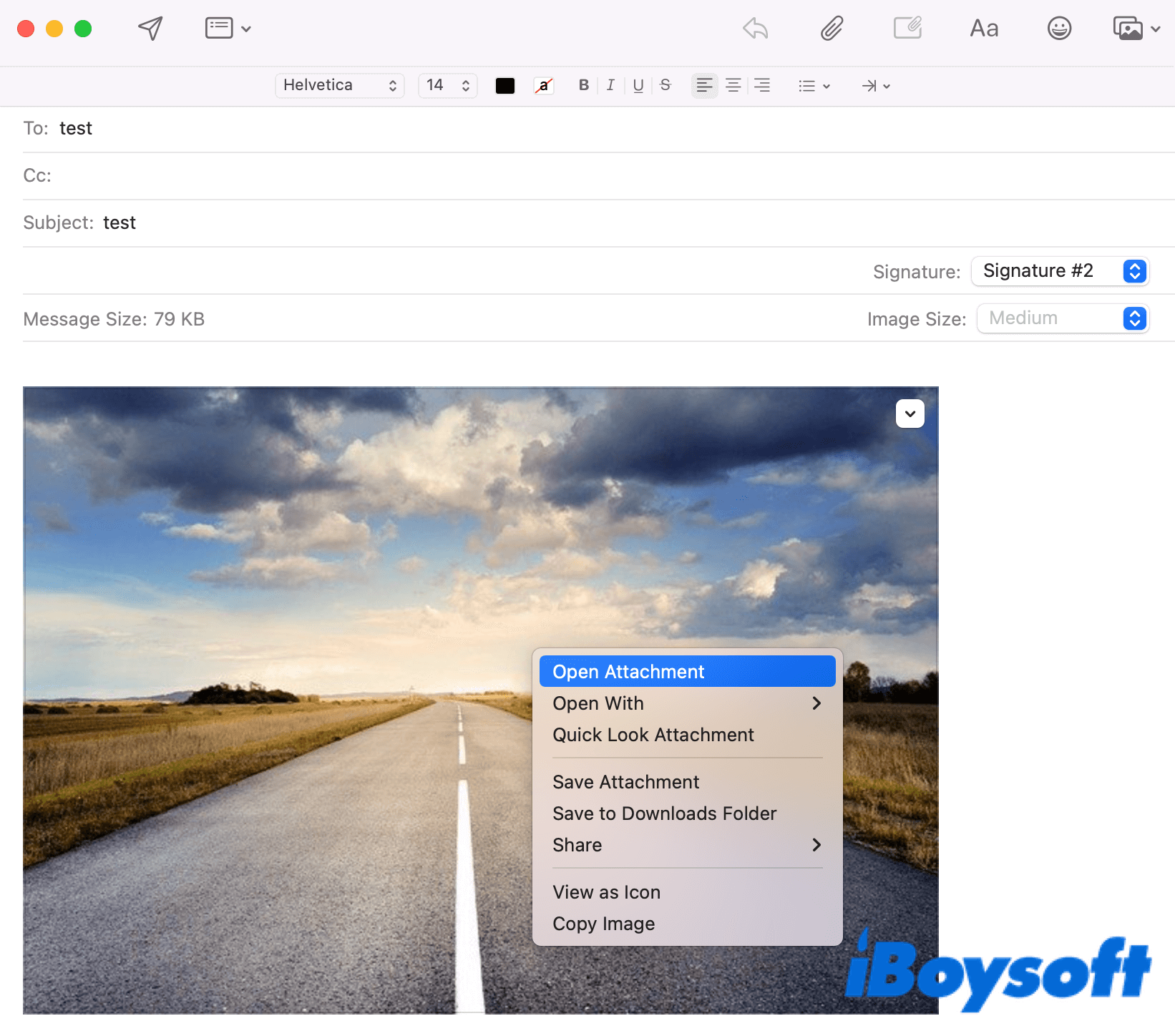 open markup with mail
