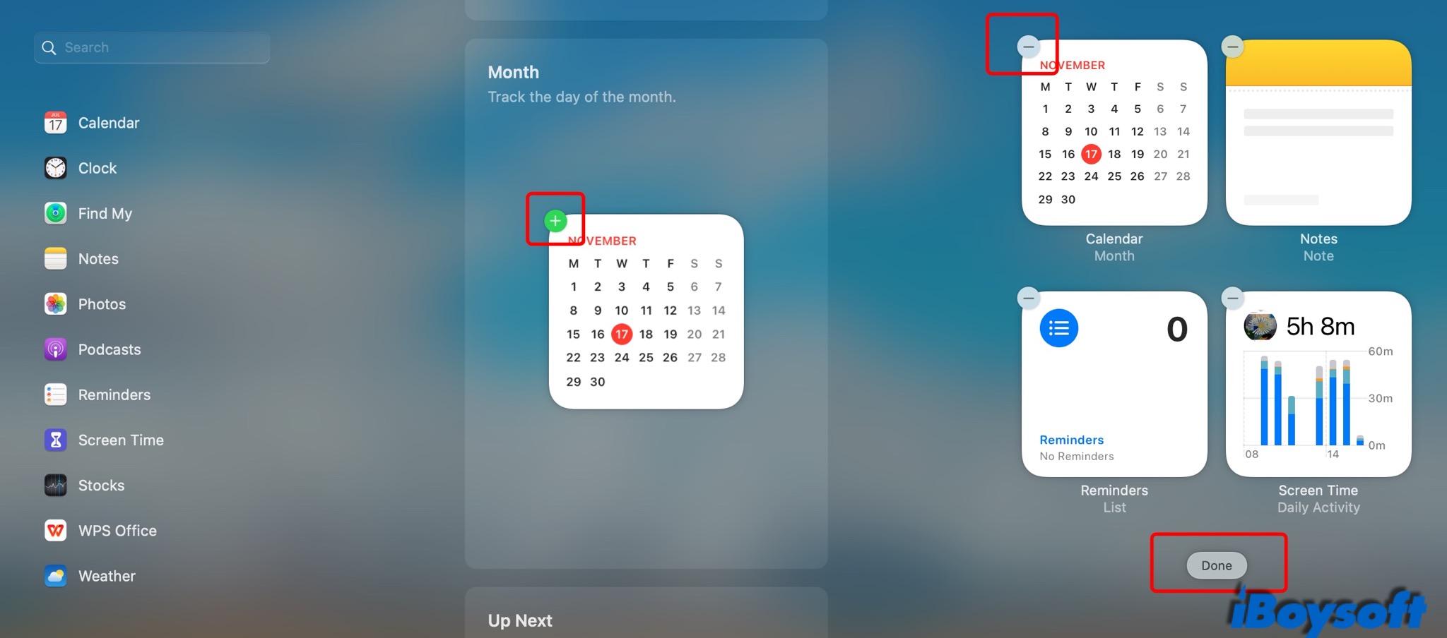 edit notification centre on Mac