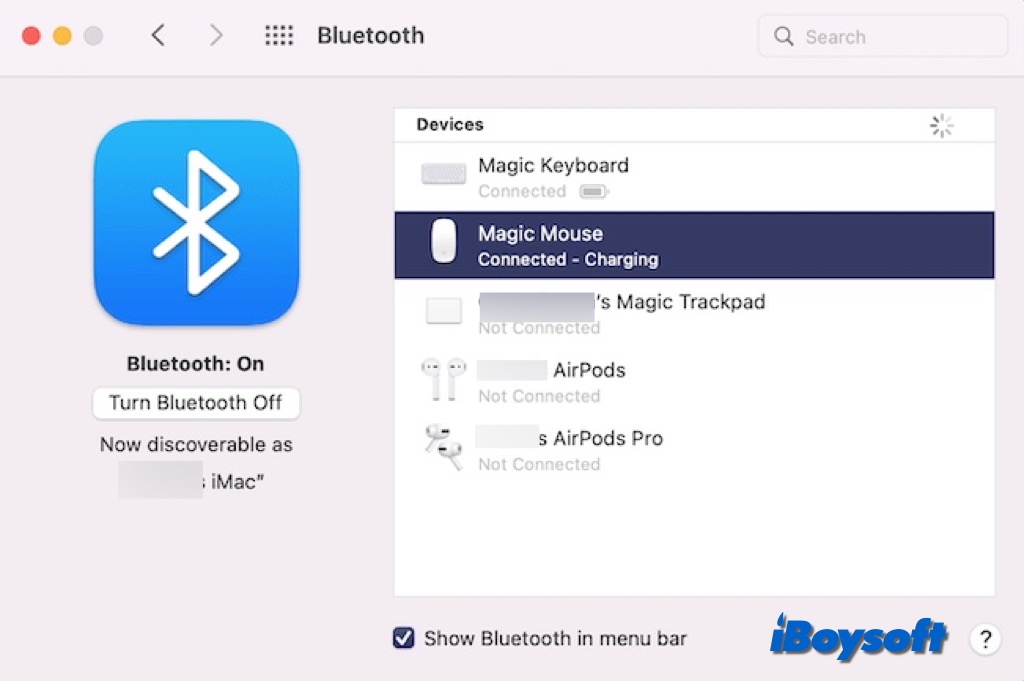 connect mouse via bluetooth