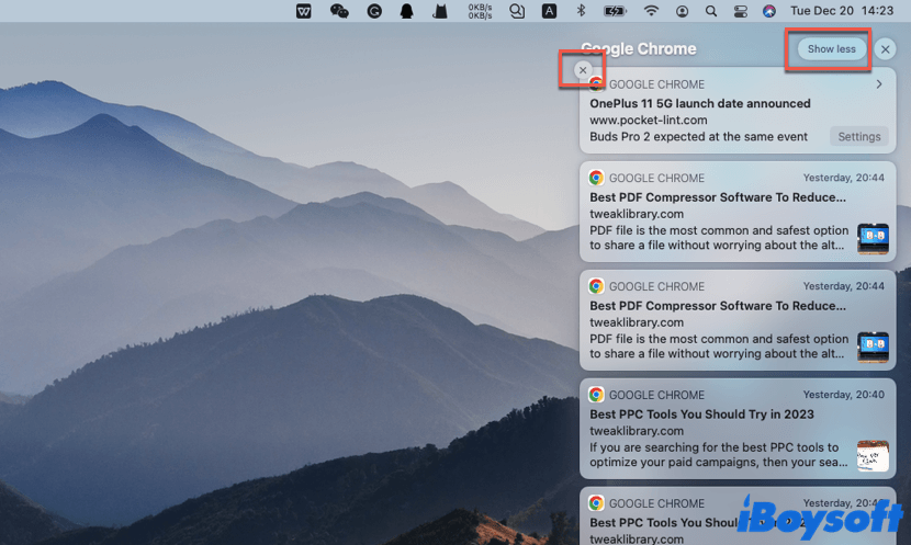 remove notification from Notification Center