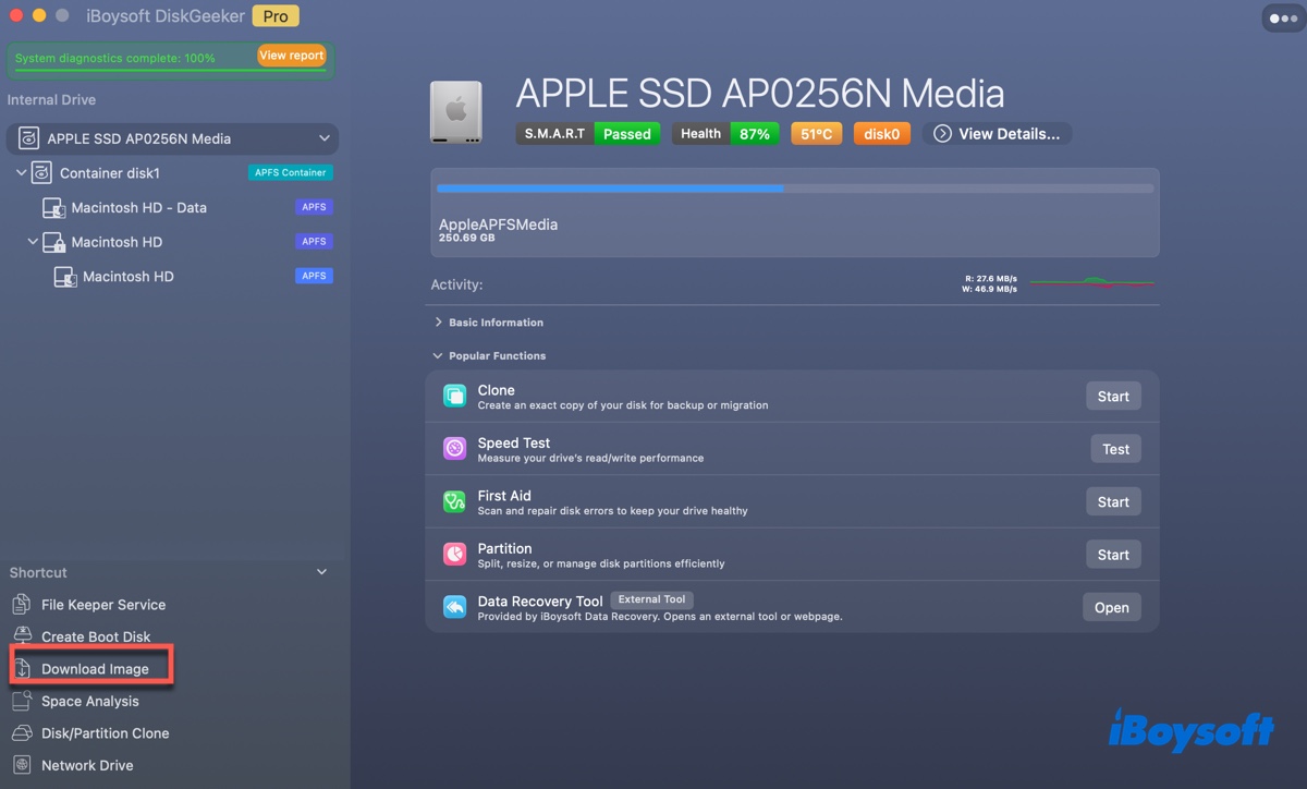 Click the Download Image button