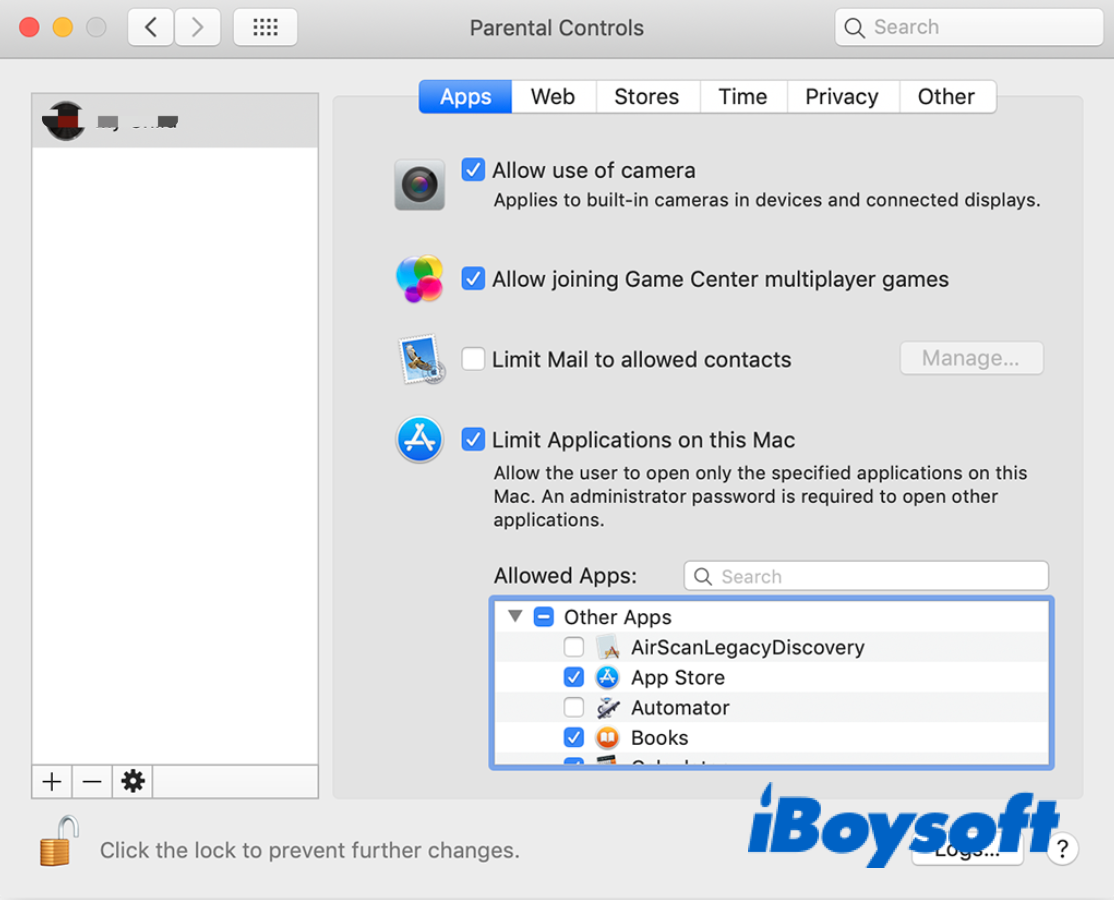 parental controls
