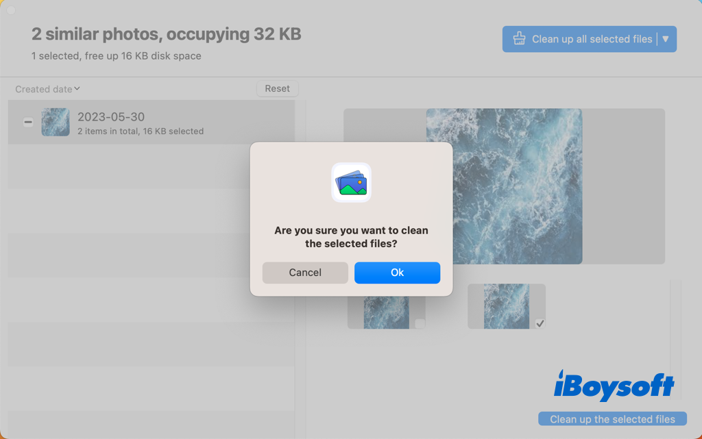 clean up duplicate photos with iboysoft magicmenu