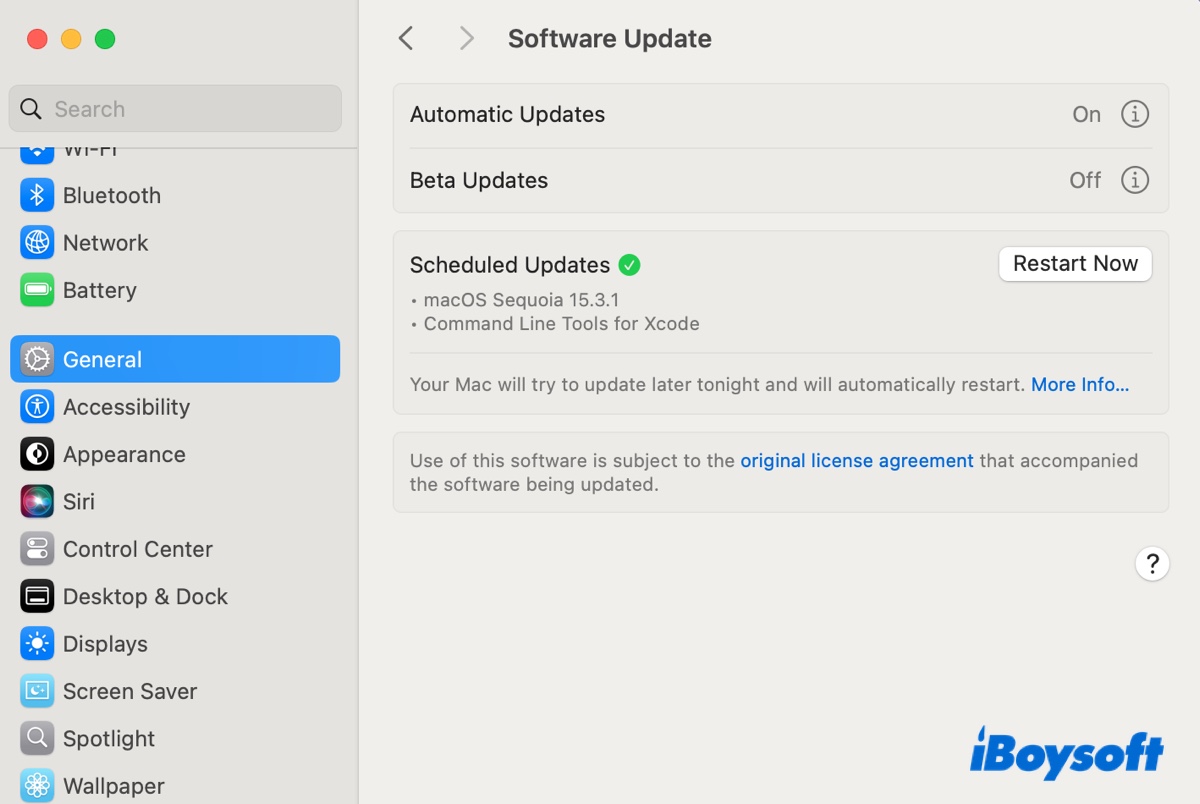 Update macOS to fix purple screen on Mac