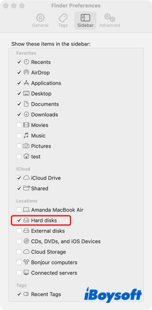 access root directory in finder sidebar