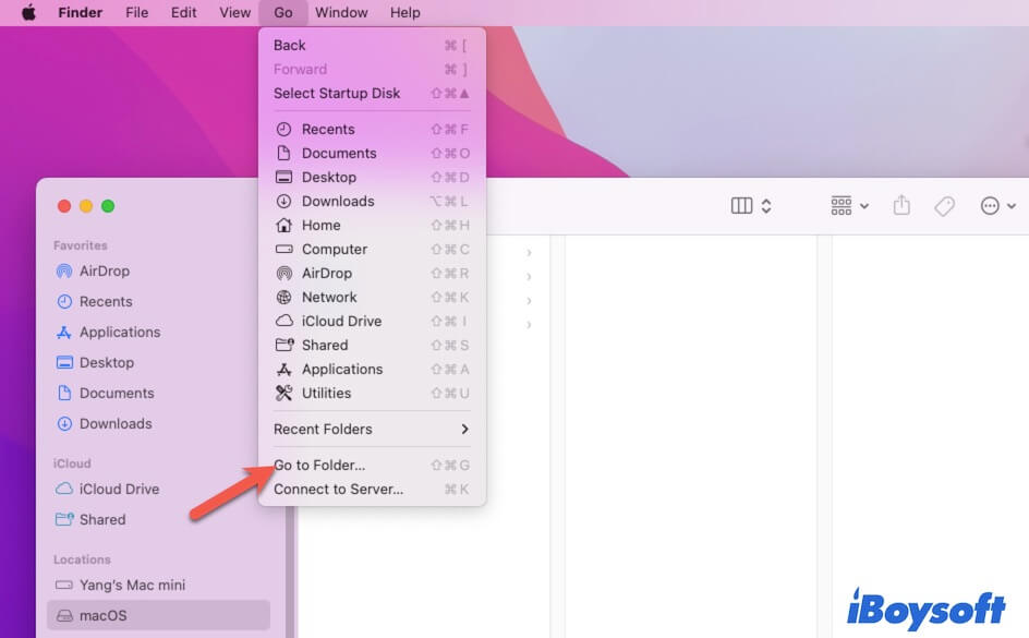 Finder Go to Folder