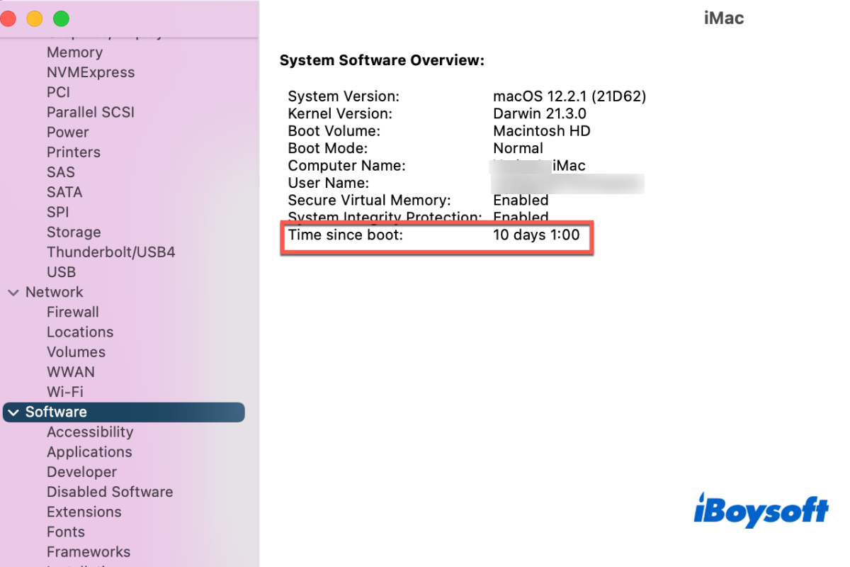 Mac uptime