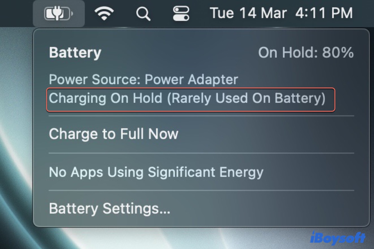 Charing on Hold Rarely Used on Battery