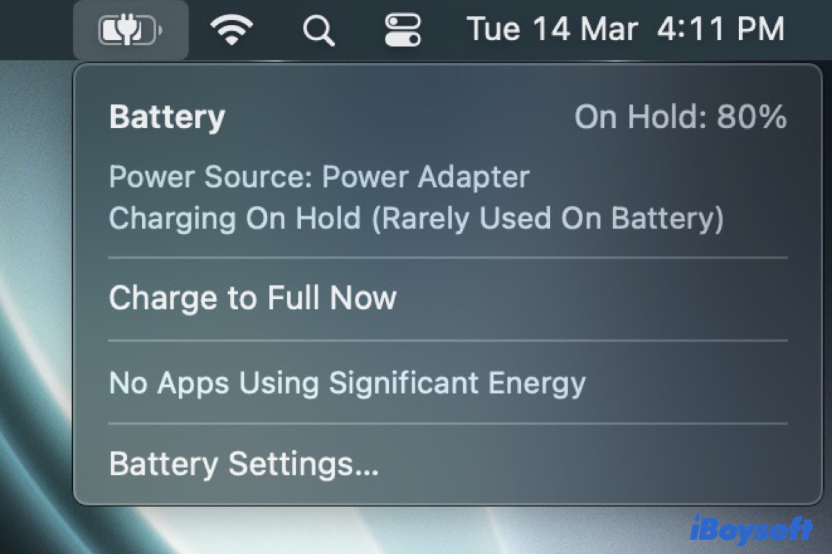 MacBook charging on hold