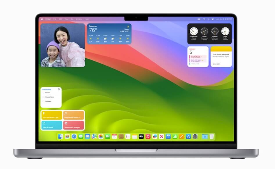 macOS 14 widgets