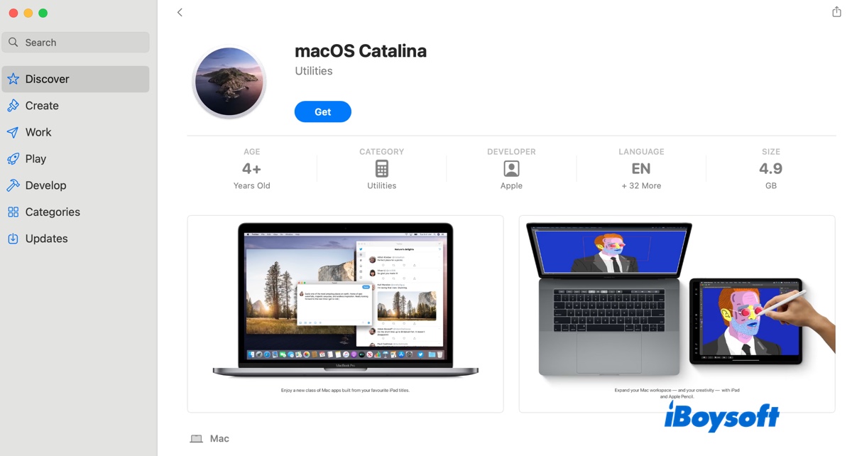 Download macOS Catalina in Mac App Store