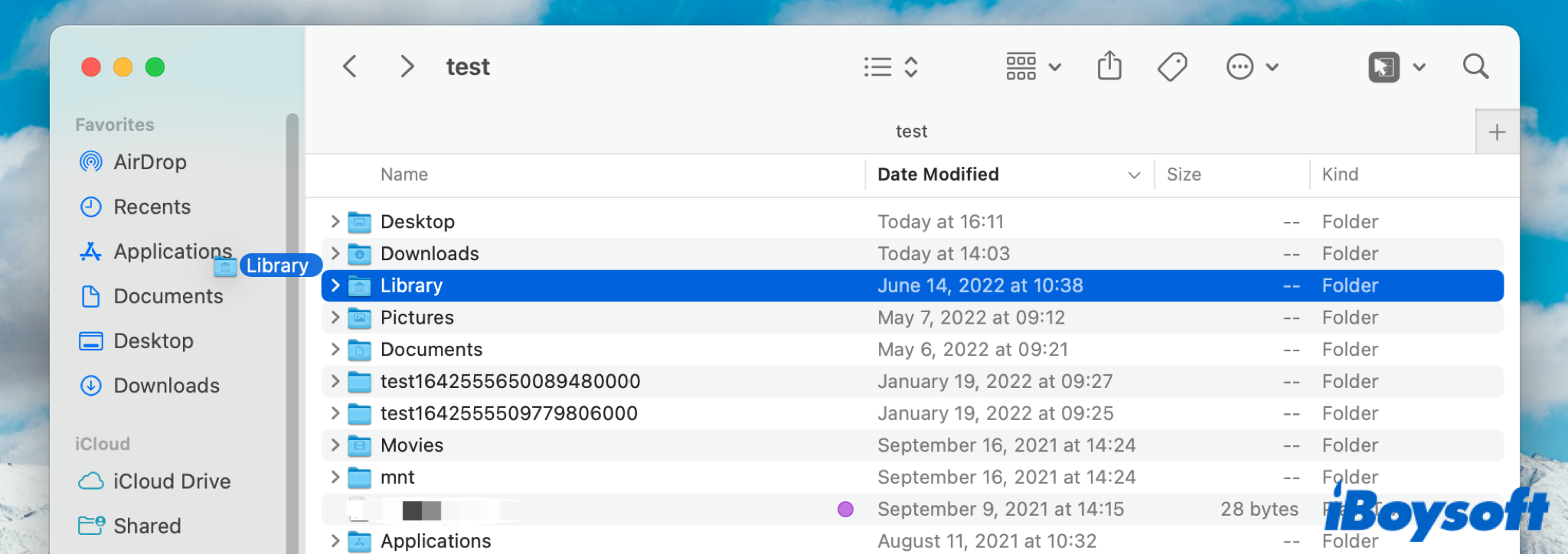 add Library to Finder Favorites