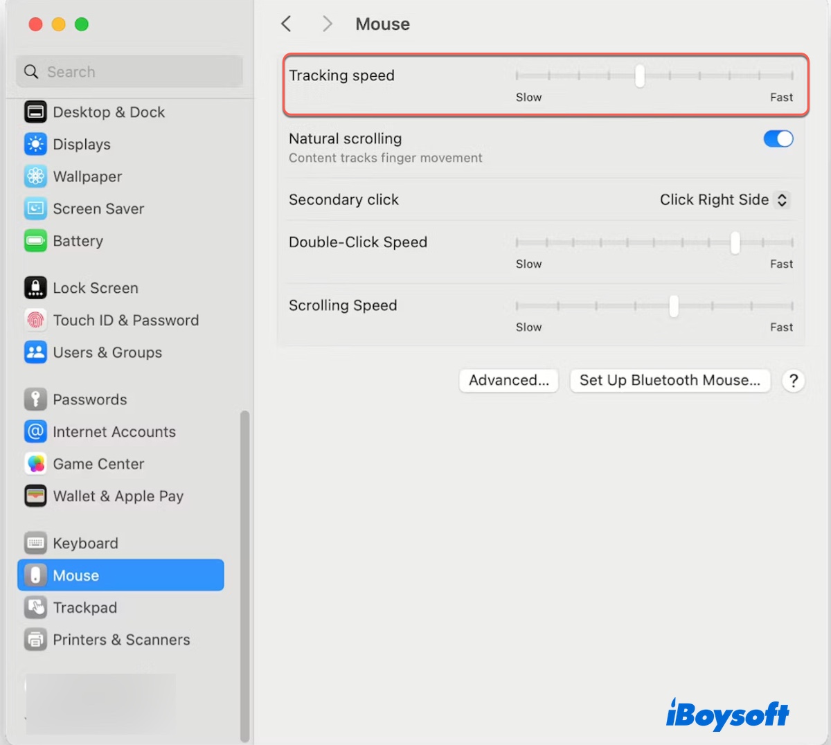 How to reduce mouse acceleration on Mac
