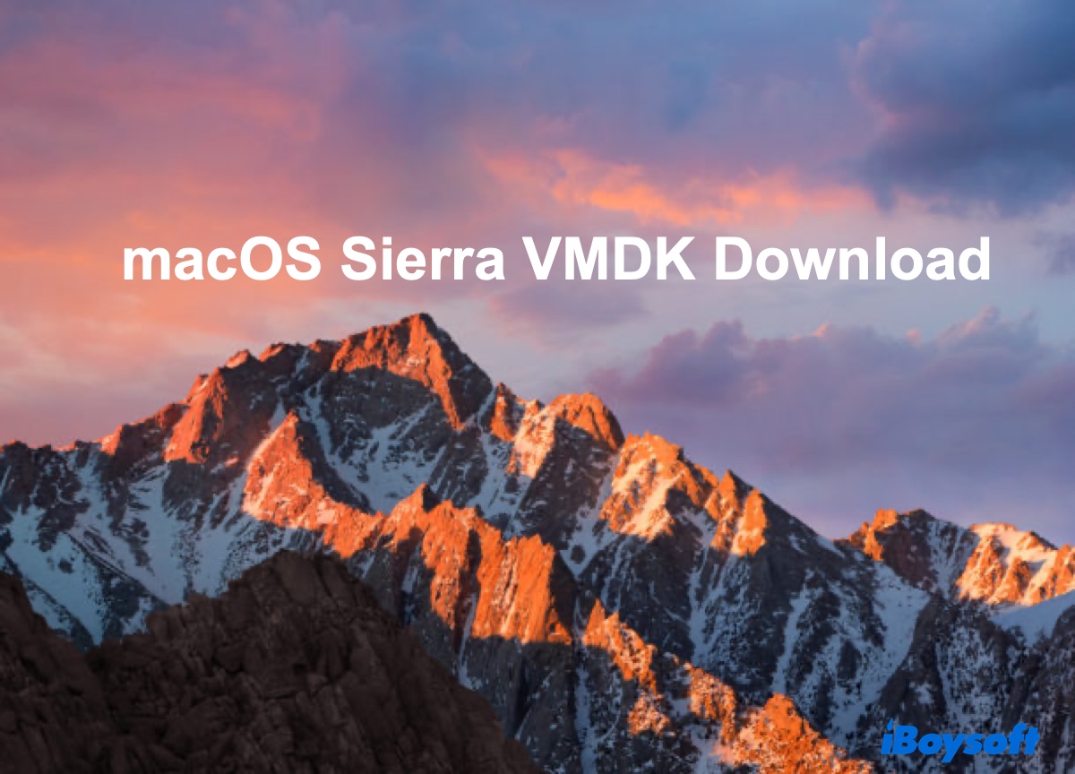 macOS Sierra VMDK