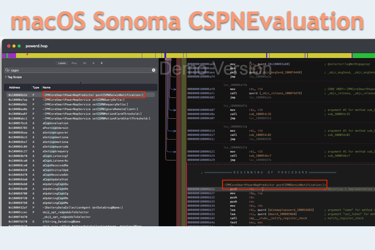 macOS Sonoma CSPNEvaluation