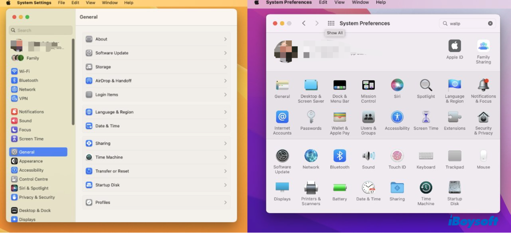 system settings and system preferences