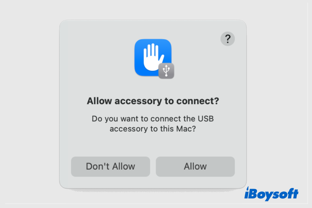 macos ventura usb accessory security