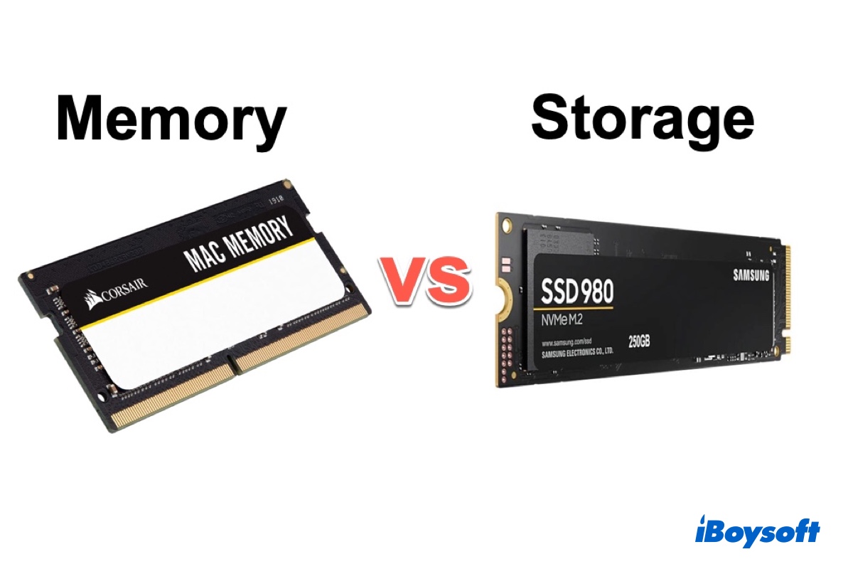 Memory vs Storage