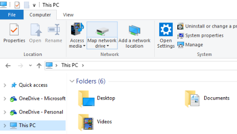 map network drive in Windows