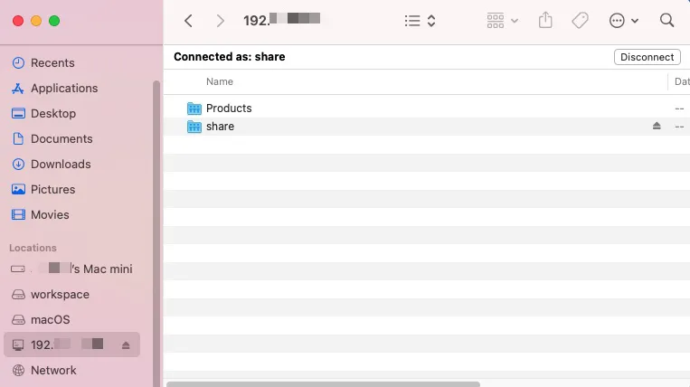 Map network drives in Finder