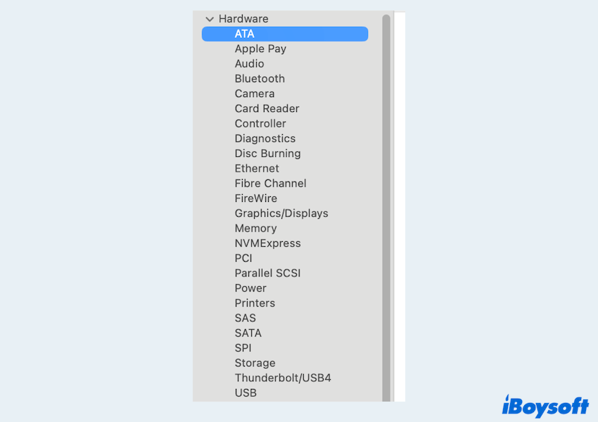 check PATA on Mac