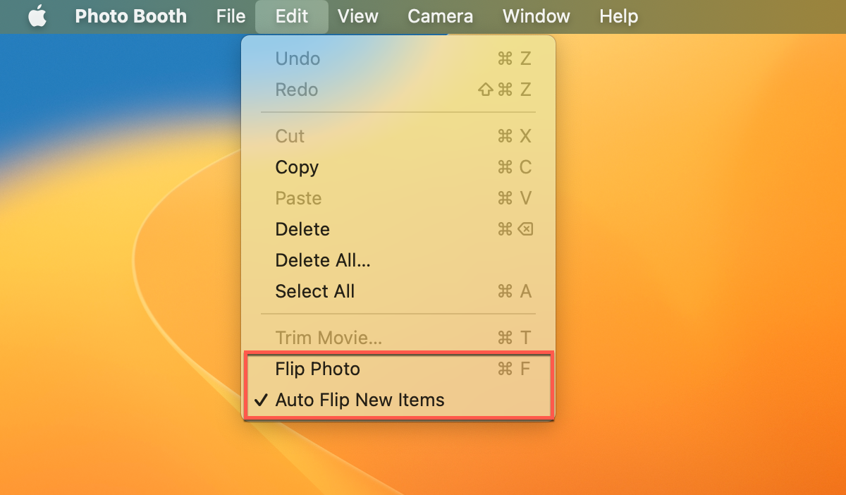 Edit photos on Photo Booth on Mac or MacBook