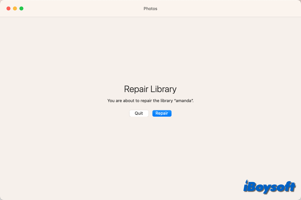 photos repair library tool