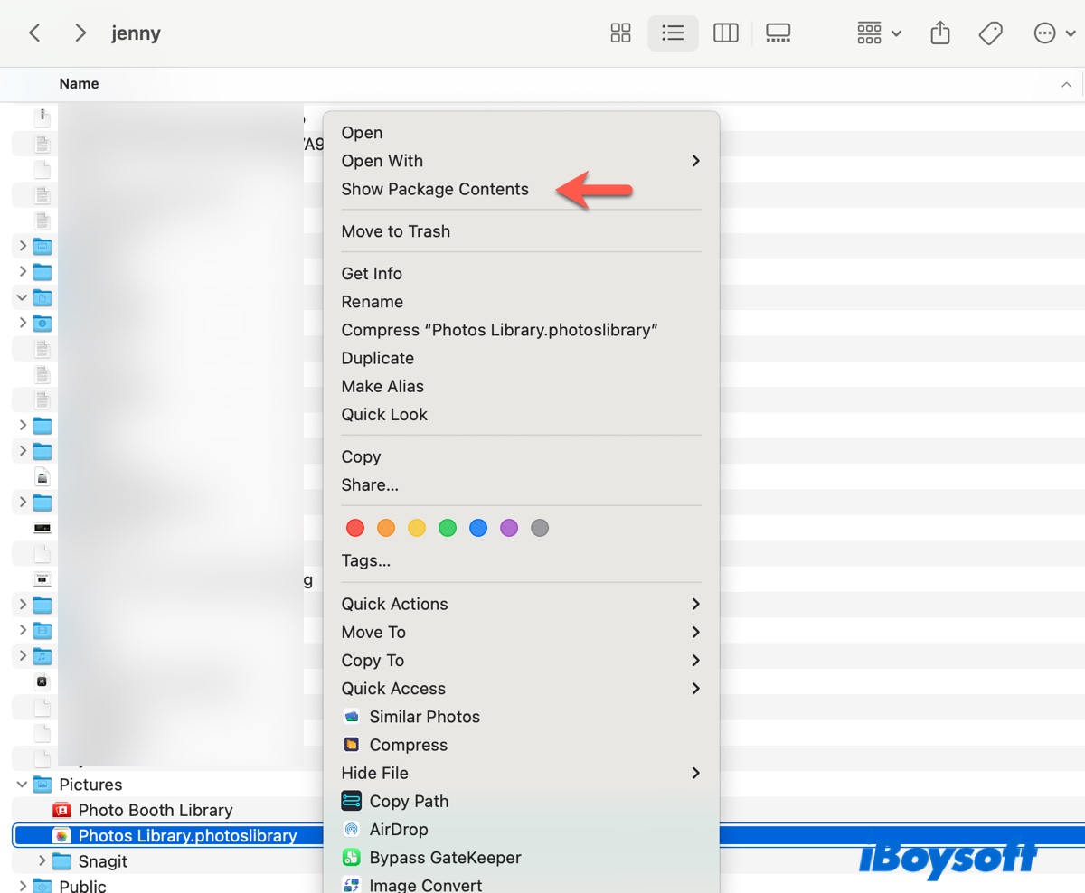 How to view Pictures folder on Mac