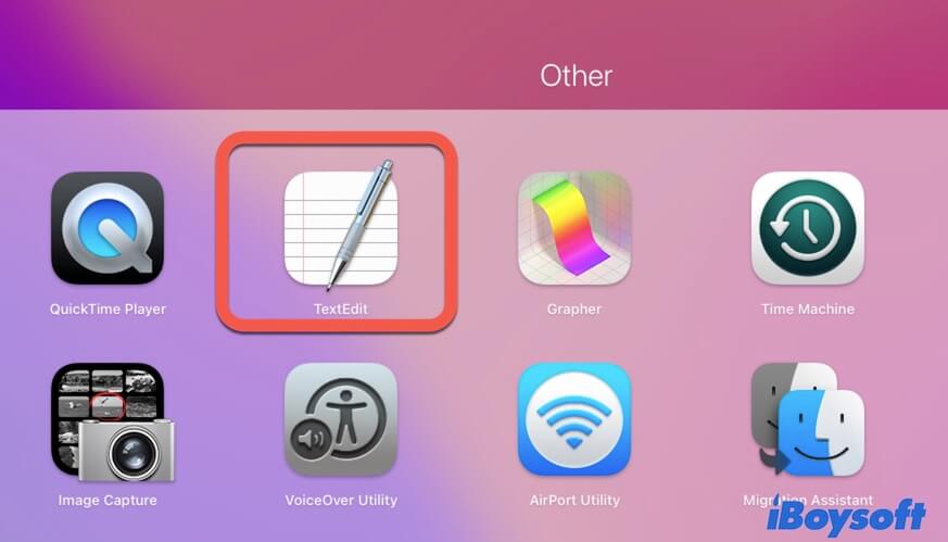 open TextEdit on Mac