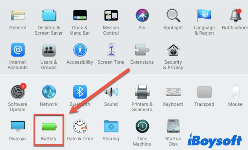 open high power mode in System Preferences