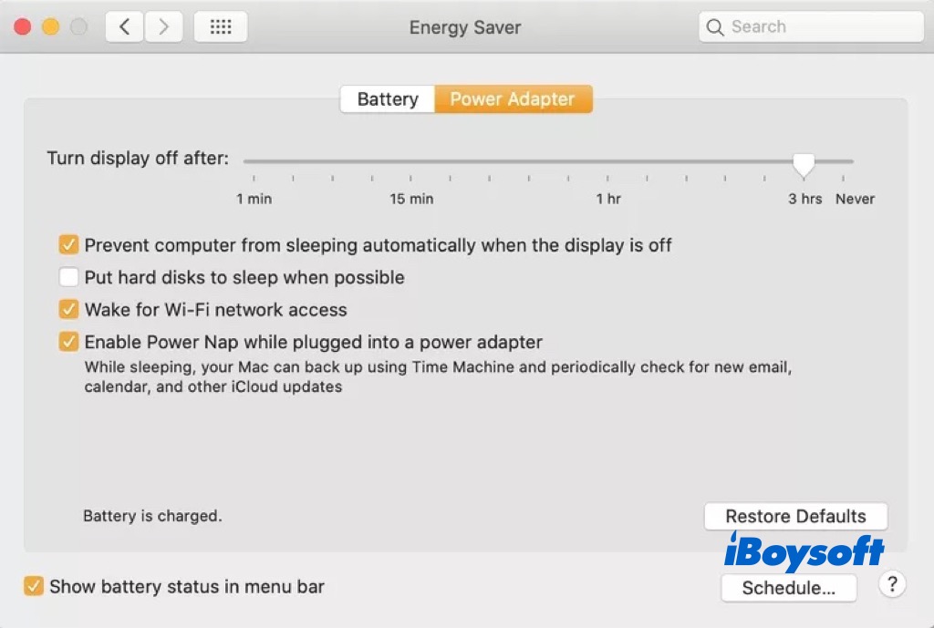power nap on macos monterey