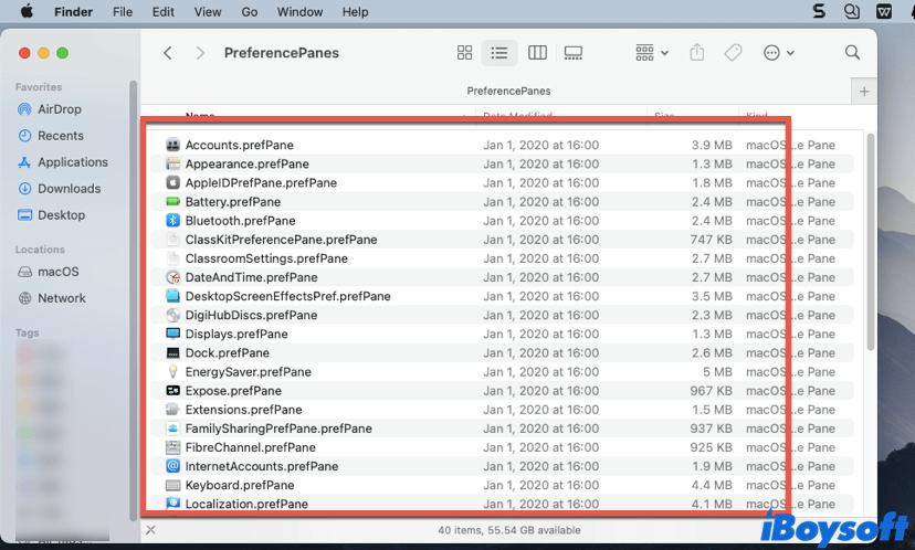 Preference Pane file