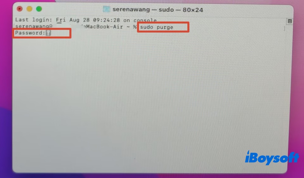 Use Terminal to clear RAM