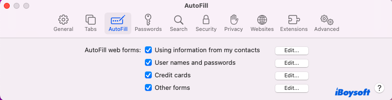 how to disable Safari password manager