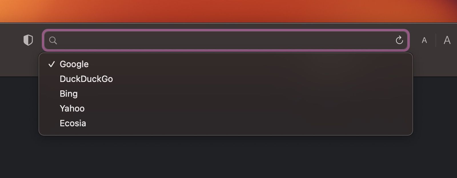change Safari default search engine
