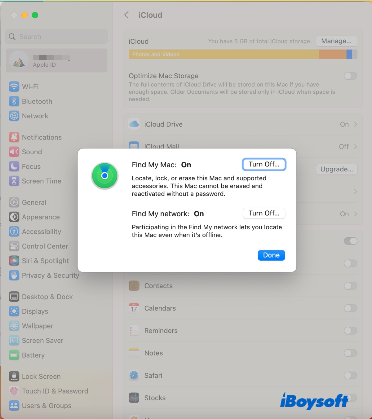How to disable searchpartyuseragent on macOS Ventura