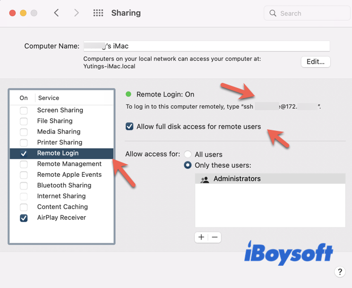 How to enable SSH on Mac