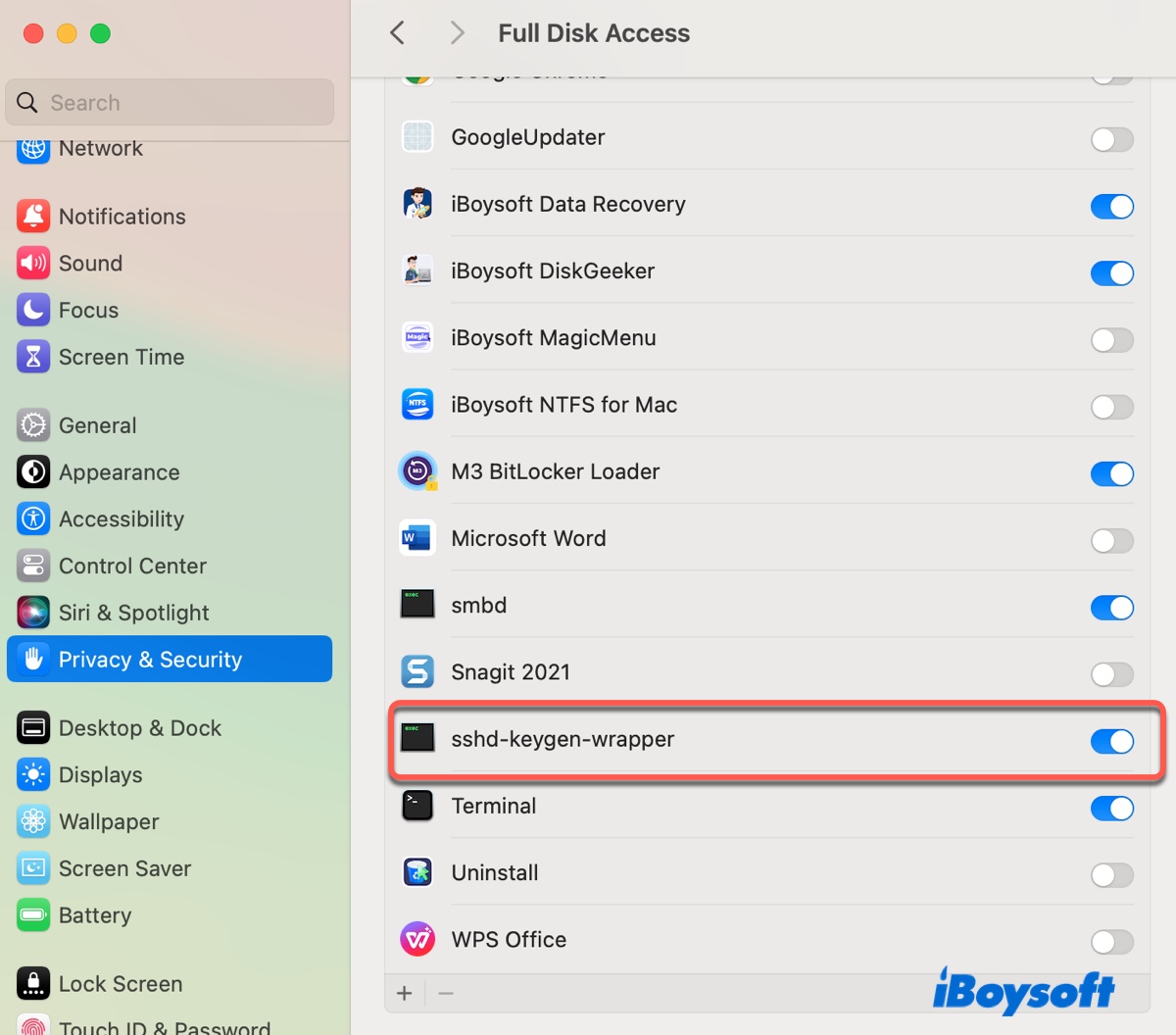 sshd keygen wrapper on Mac