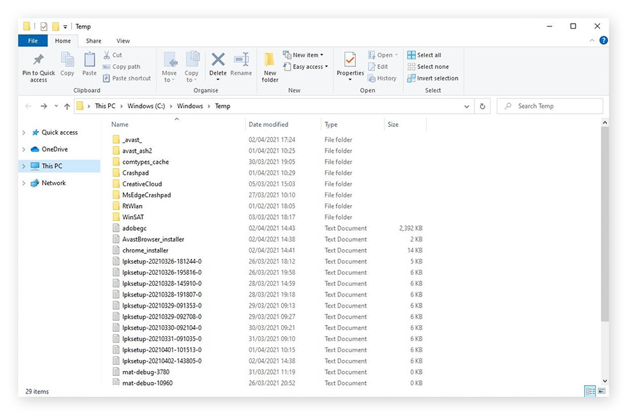 tmp-Dateien Windows