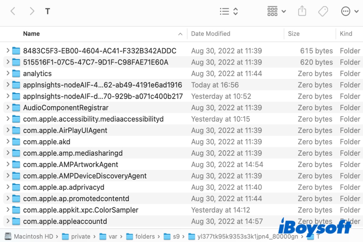 Tmp folder on Mac