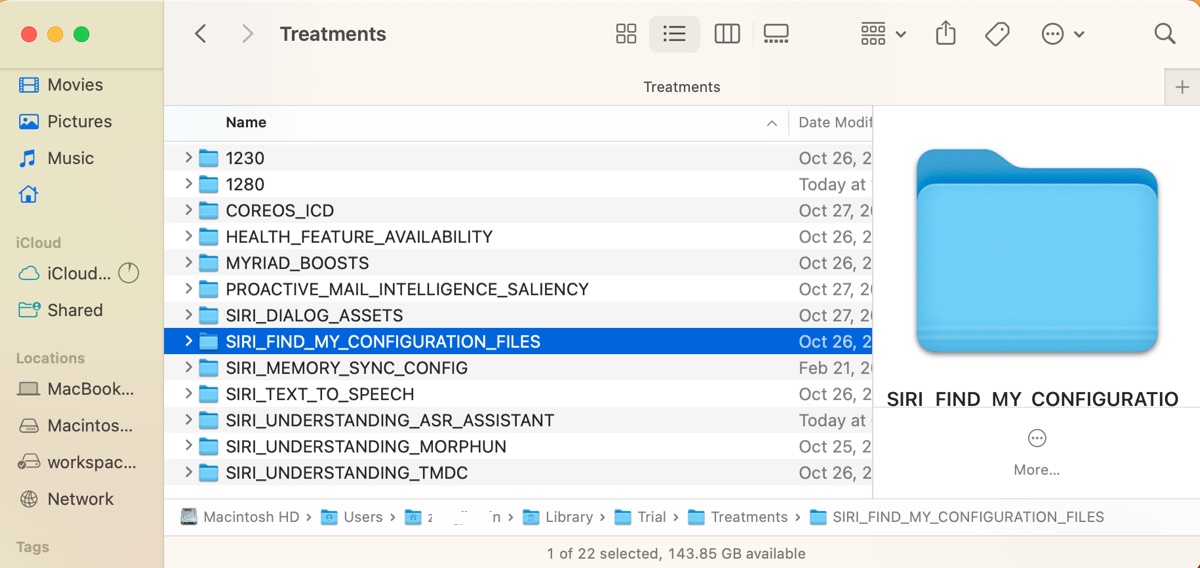 Treatments folder gives more details about the triald process