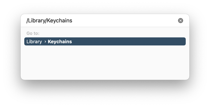 Go to Keychains folder