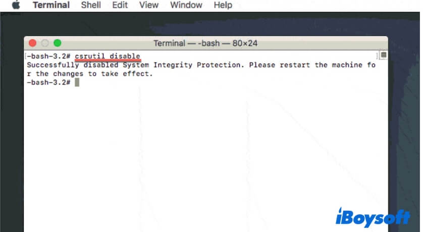 disable csrutil