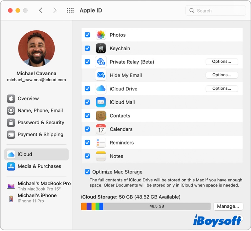 turn on iCloud on Mac