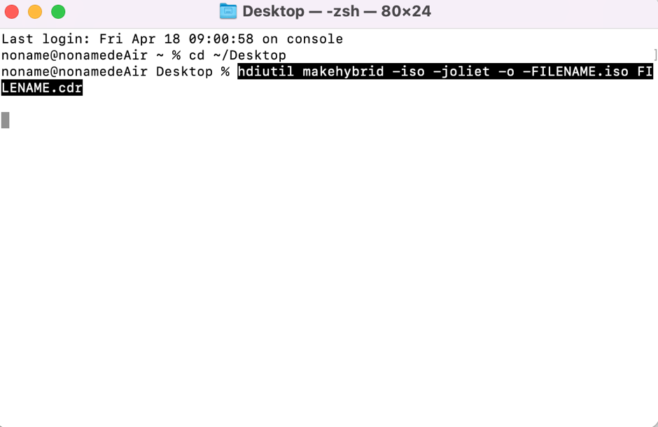 How to create an ISO file manually