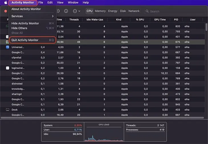 How to fix sysmond causing high CPU usage on Mac