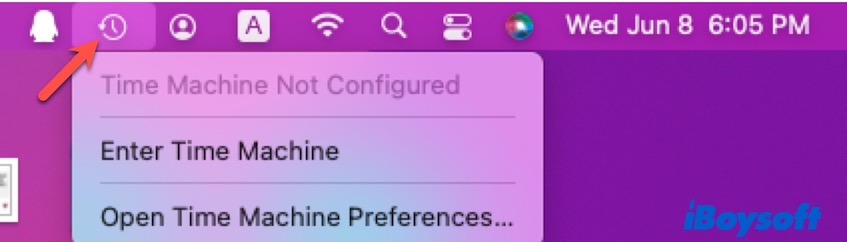 enter Time Machine on Mac