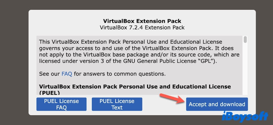 VirtualBox Extension Pack herunterladen