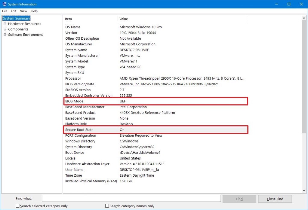 verificar estado do secure boot